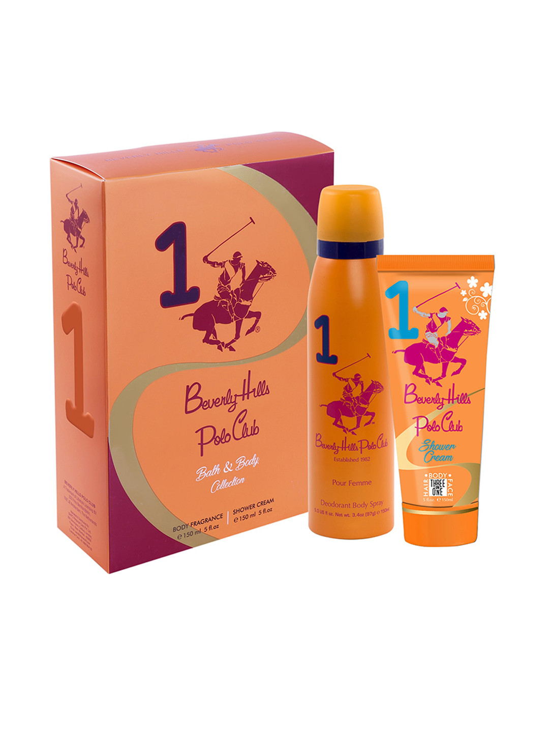 Beverly Hills Polo Club Women Gift Set No.1 - Body Mist 150ml + Shower Cream 150ml