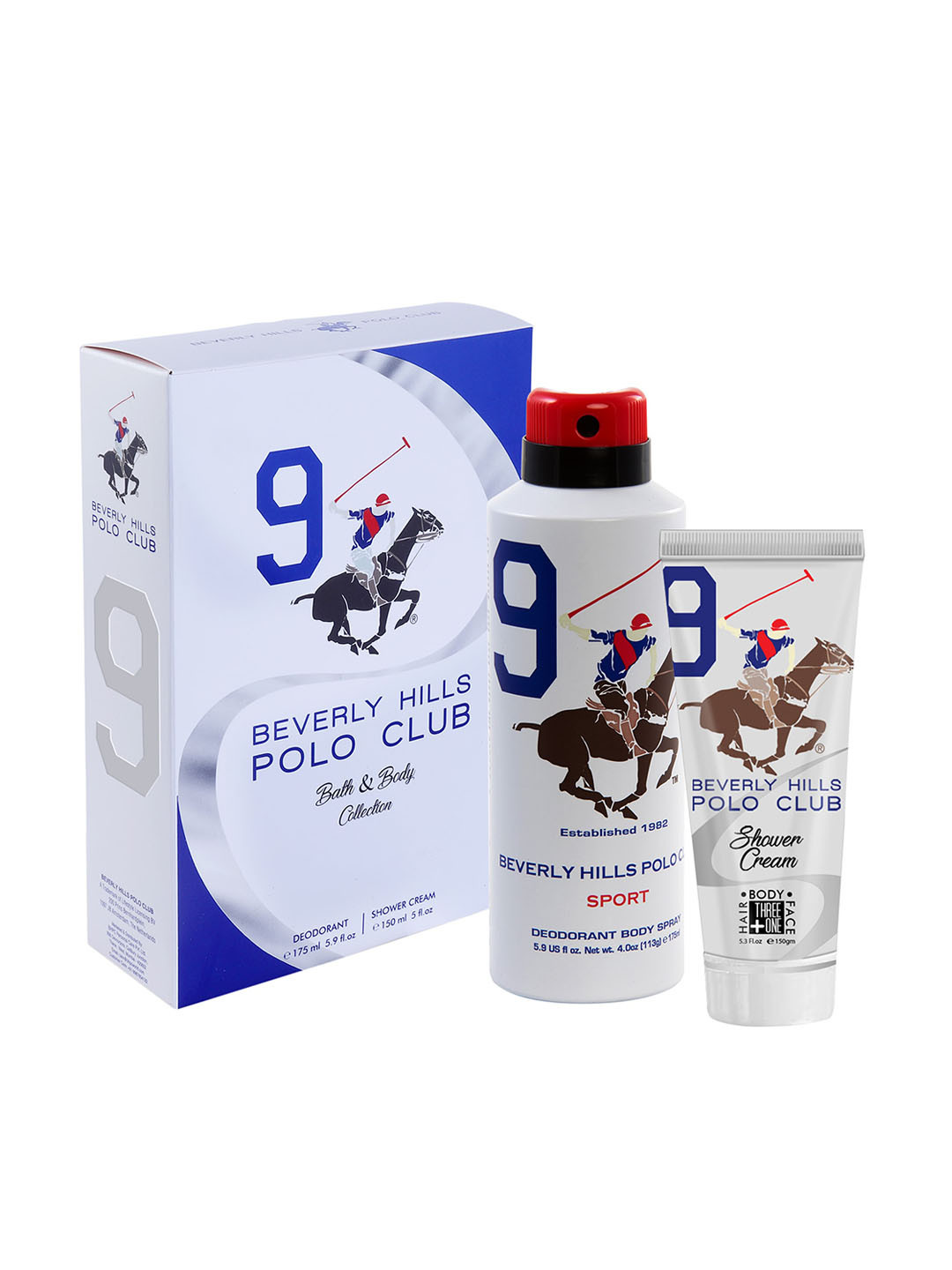 Beverly Hills Polo Club Men Gift Set No.9 - Sports Deodorant 175ml + Shower Cream 150ml