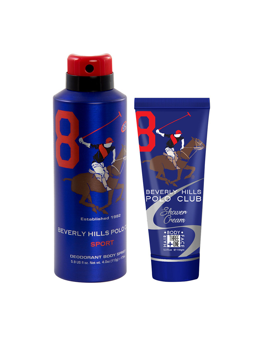 Beverly Hills Polo Club Men Gift Set No.8 - Sports Deodorant 175ml + Shower Cream 150ml