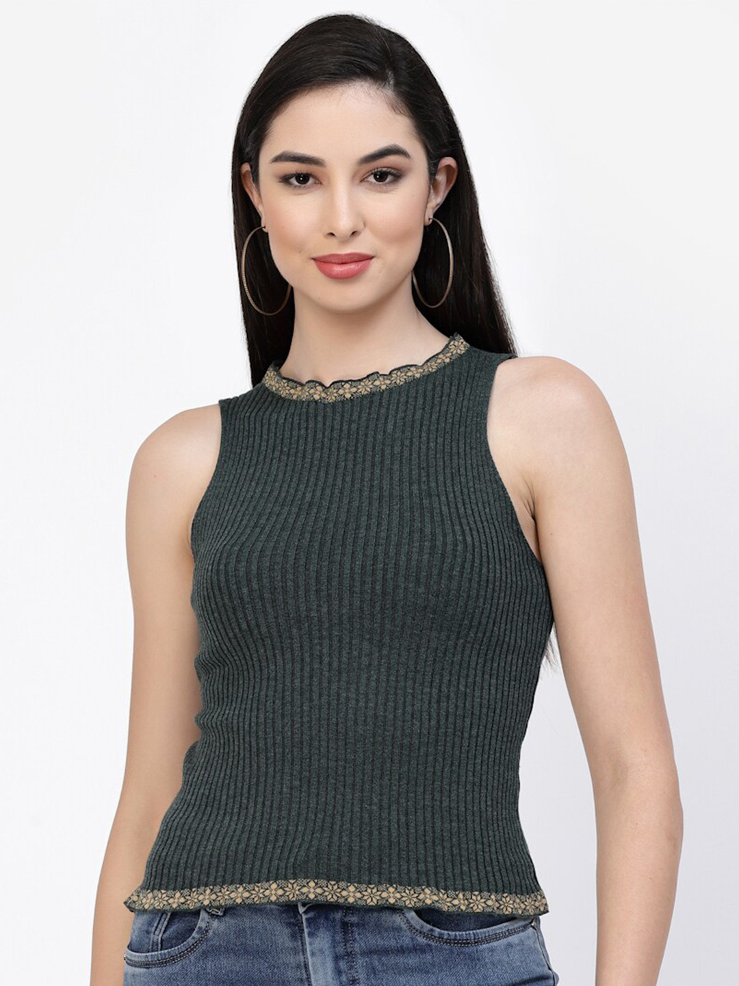 Kalt Sleeveless Cotton Top