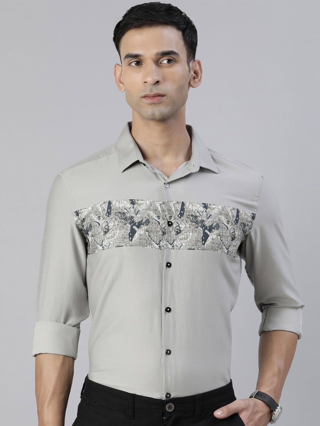 Bushirt Abstract Printed Classic Pure Cotton Shirt