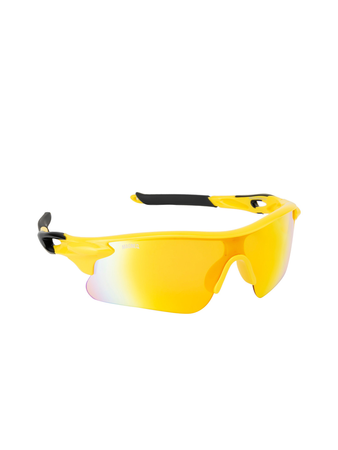 MAGNEQ Yellow Lens & Black Shield Sunglasses With Polarised Lens MG 9181/S C4 HZ 7020