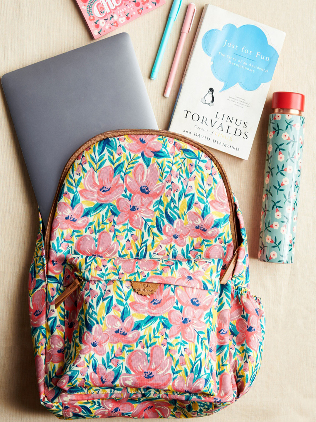TEAL BY CHUMBAK Women Canvas Laptop Backpack