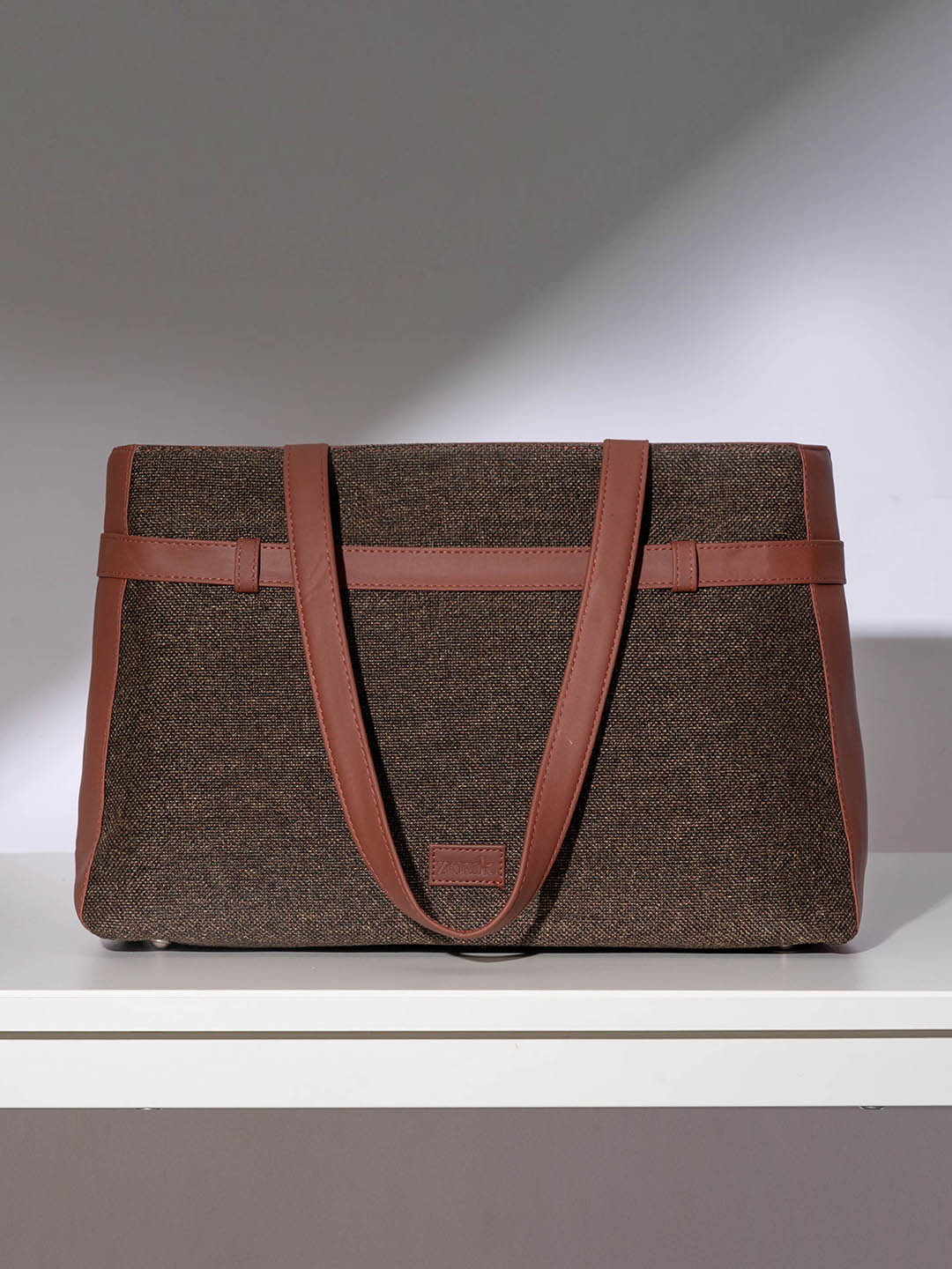 ZOUK Structured Shoulder Tote Bag