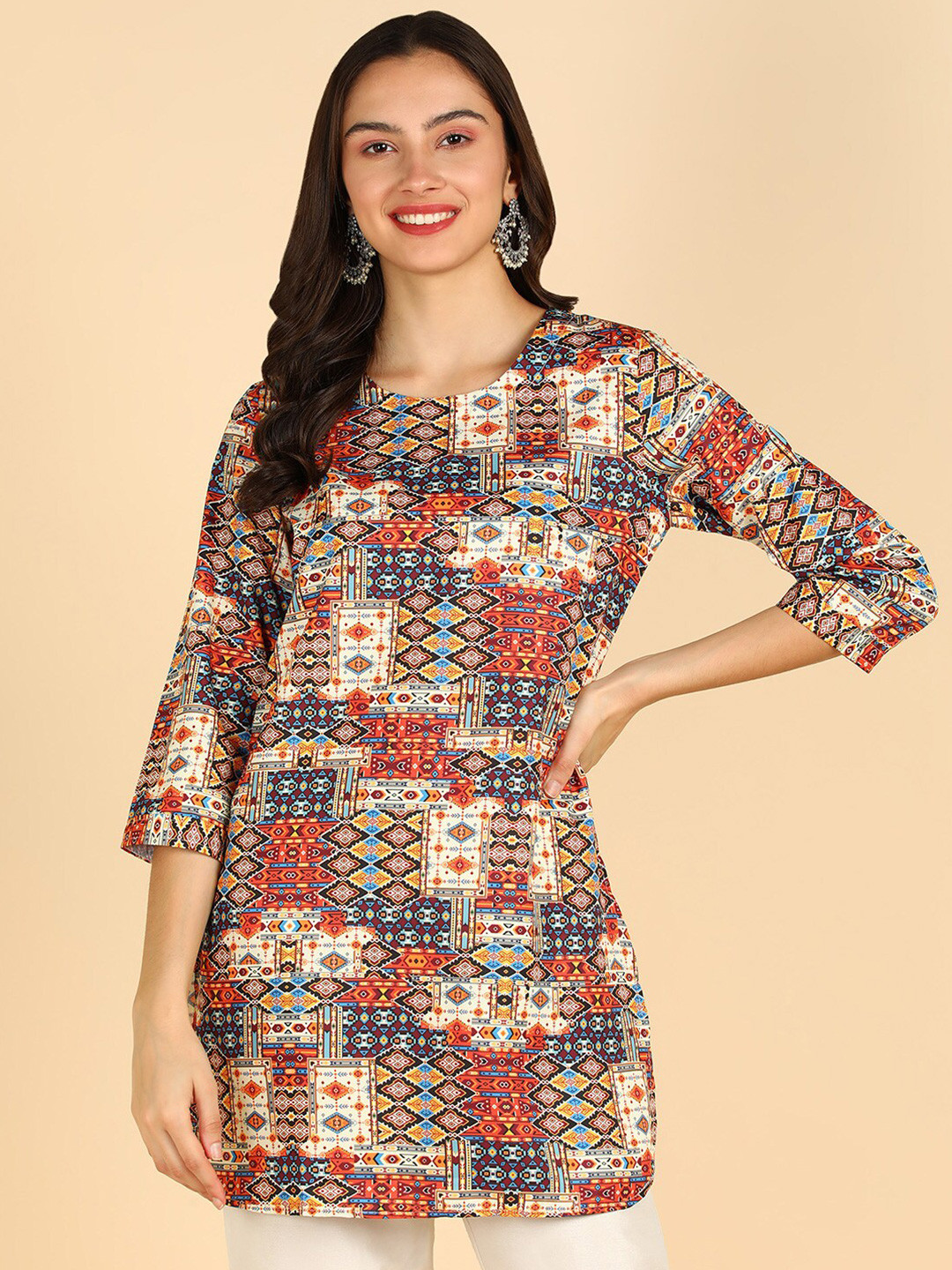 ZNX Clothing Ethnic Motif Printed Kurti