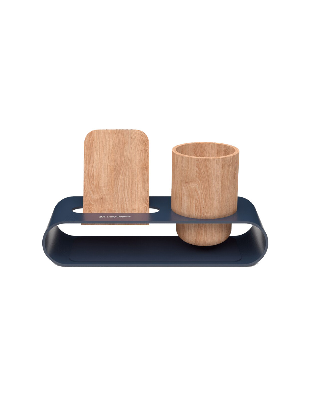 DailyObjects Blue & Beige Cirque Phone & Pen Stand