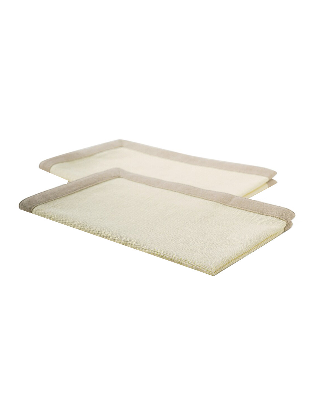 Pure Home and Living Yellow 2 Pieces Cotton Placemats