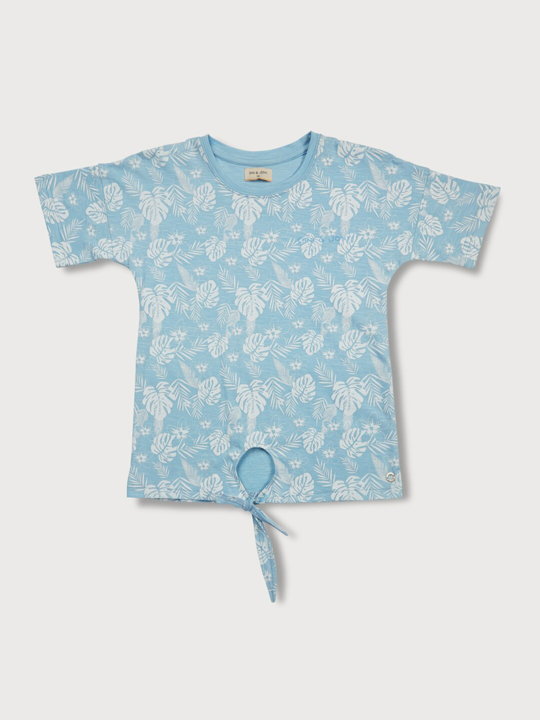 Gini and Jony Girls Tropical Print Cotton Top