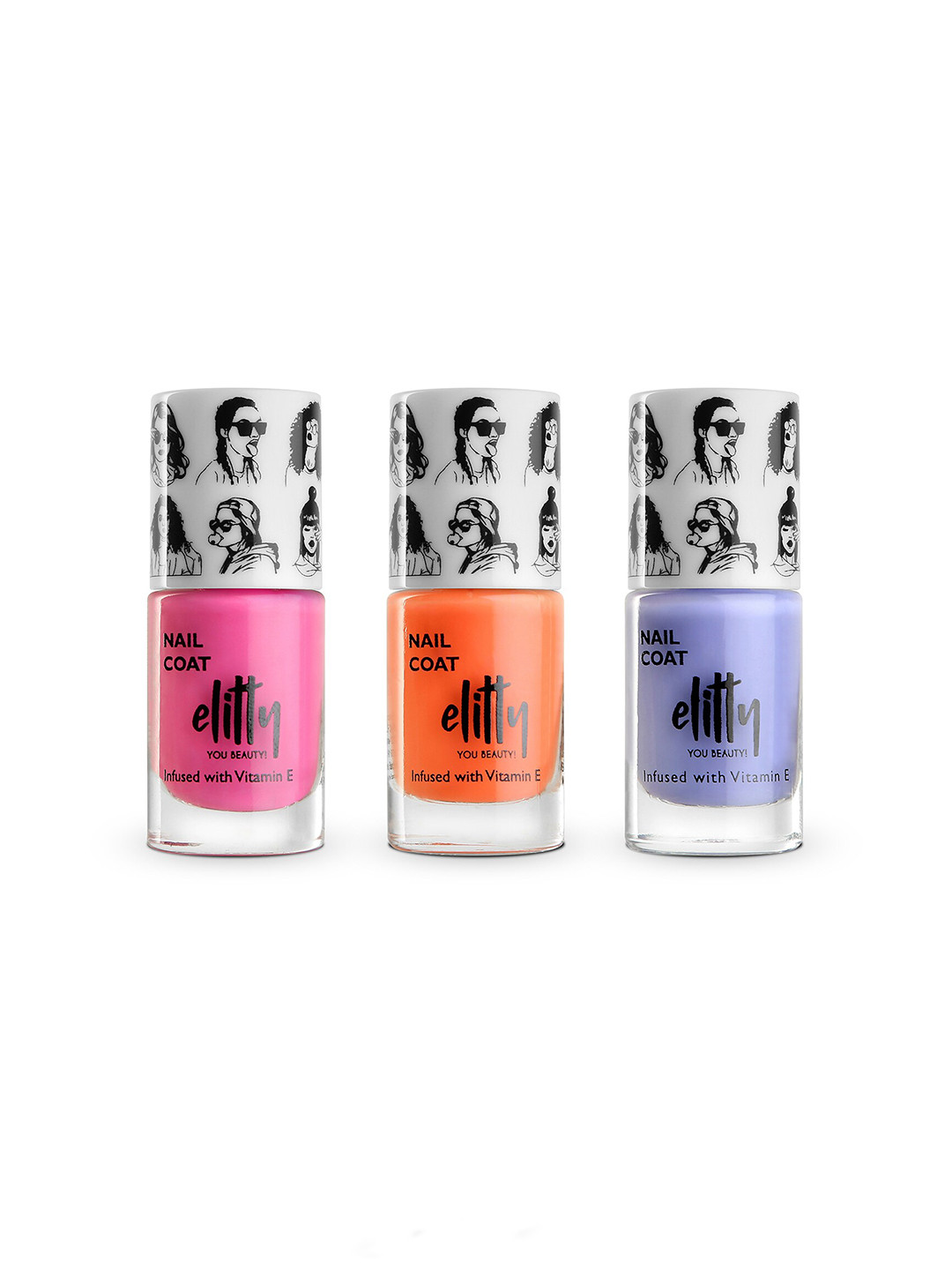 Elitty Set of 3 Mad Over Nails Quick-Dry Nail Polish 6ml each - Dreaming