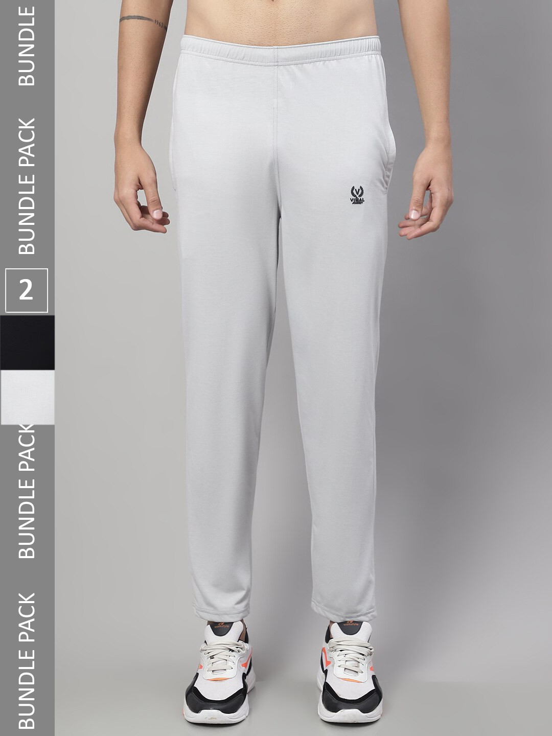 MACK JONNEY Men Pack Of 2 Cotton Spots Track Pants