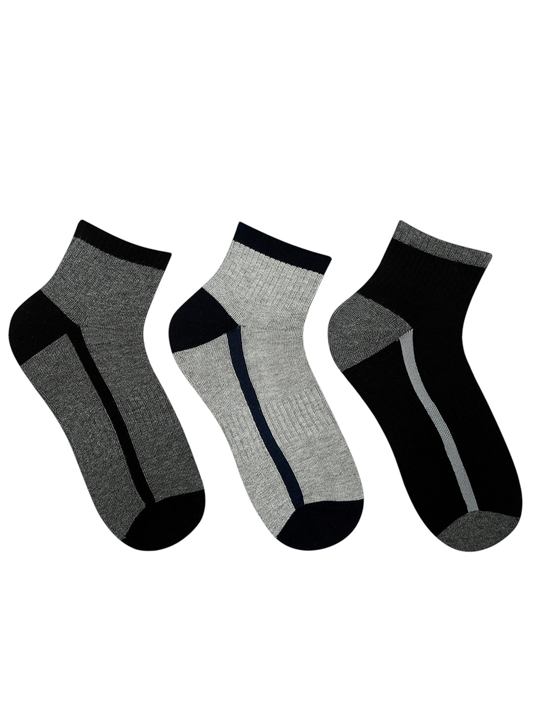 Socksxpress Men Pack Of 3 Patterned Ankle Sports Socks