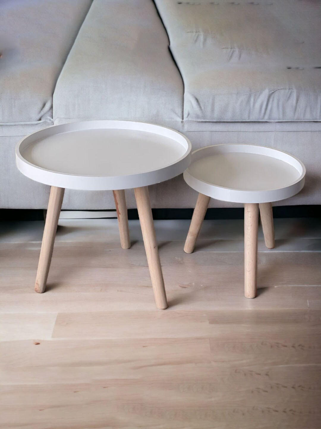 Art Street Set Of 2 White Coffee Tables