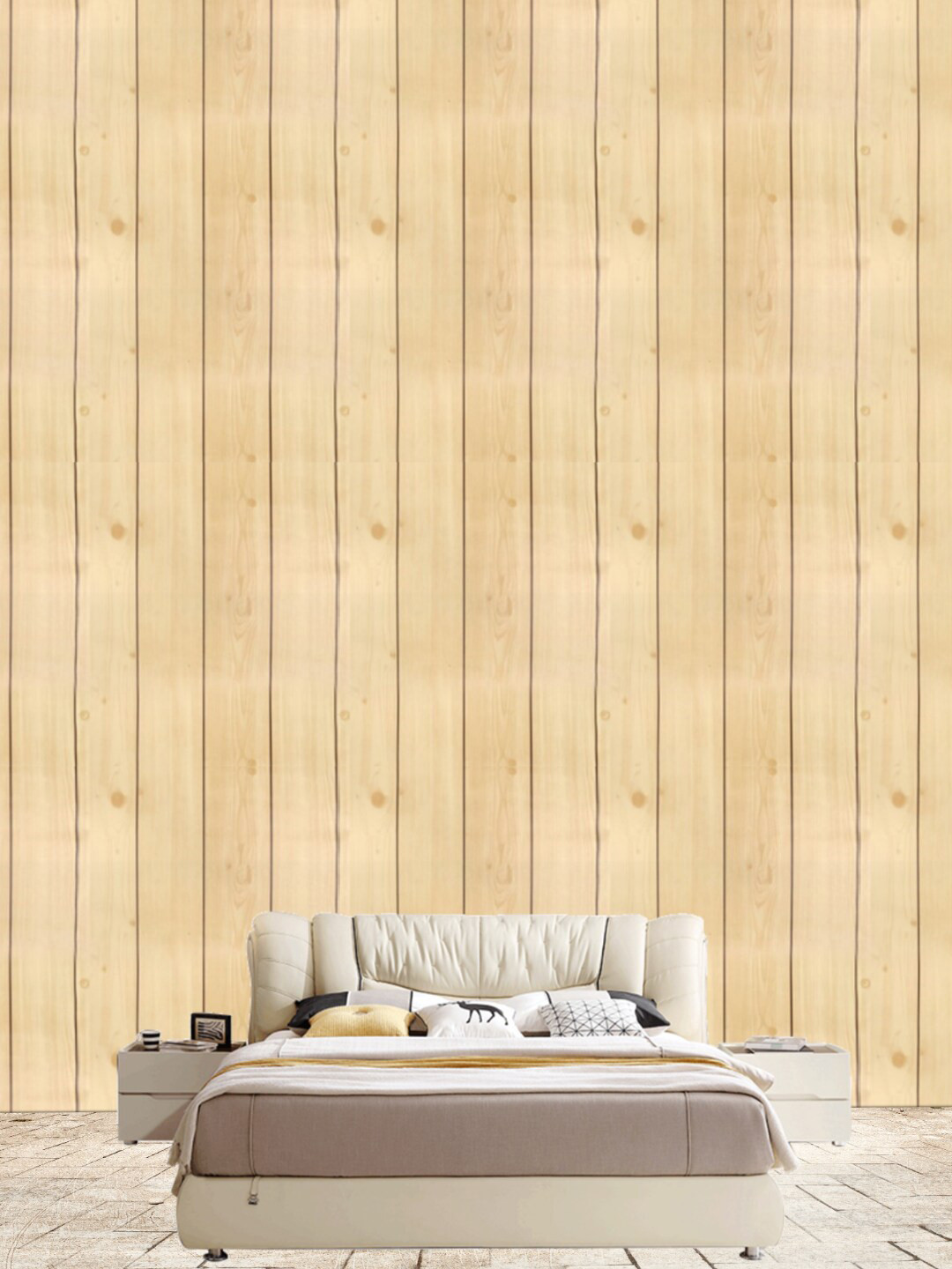 Jaamso Royals Yellow & Black Stripes Self Adhesive Removable Wallpaper