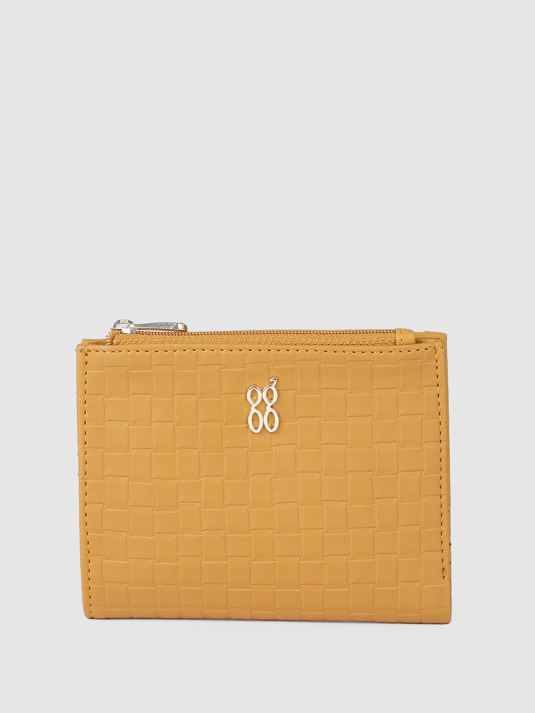 Baggit Women Check Textured PU Two Fold Wallet