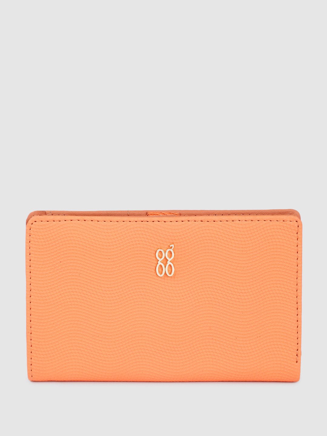 Baggit Women Micro Checks Textured PU Two Fold Wallet