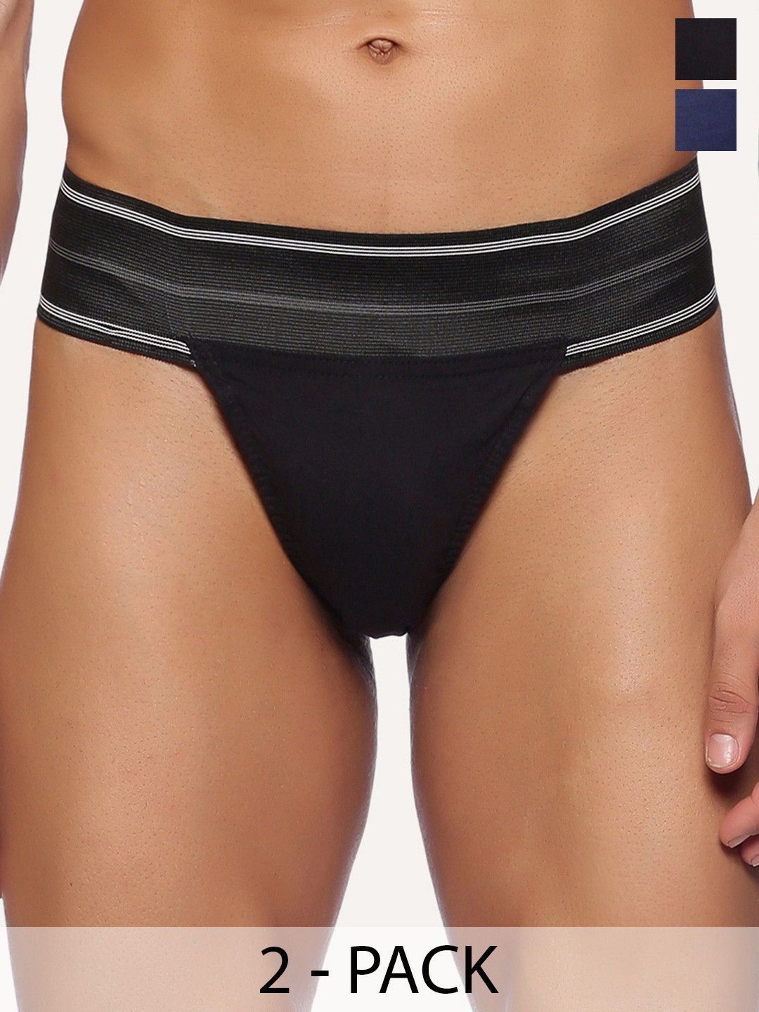 Omtex Men Pack Of 2 Athletic JP Back Covered Cotton Briefs