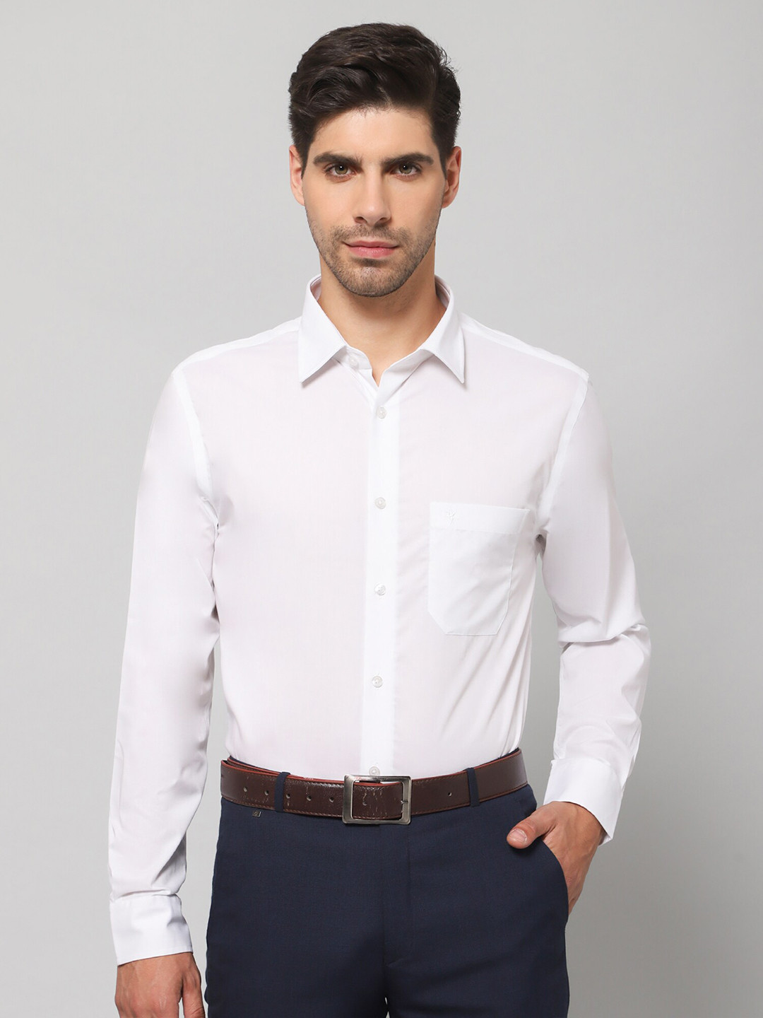 Cantabil Spread Collar Smart Cotton Formal Shirt