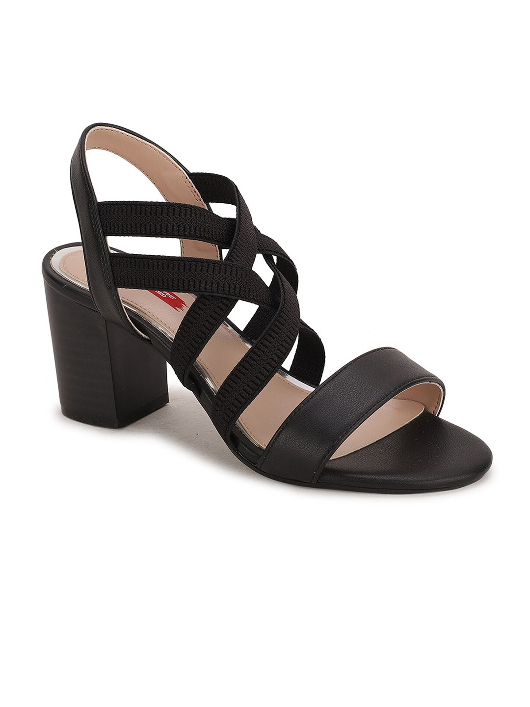 Bata Textured Strappy Block Heels