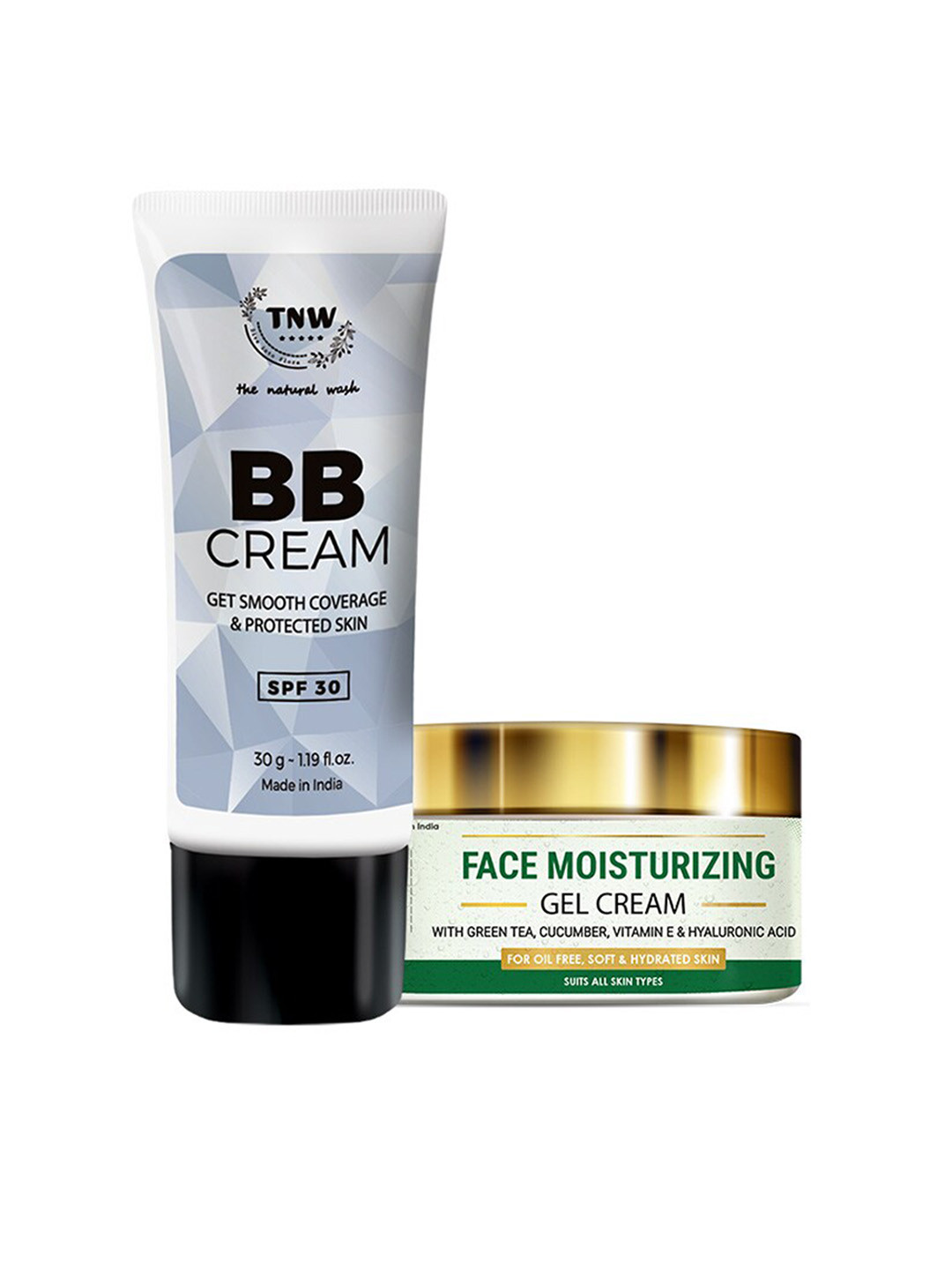 TNW the natural wash BB Cream - Medium Shade with Face Moisturizing Gel Cream