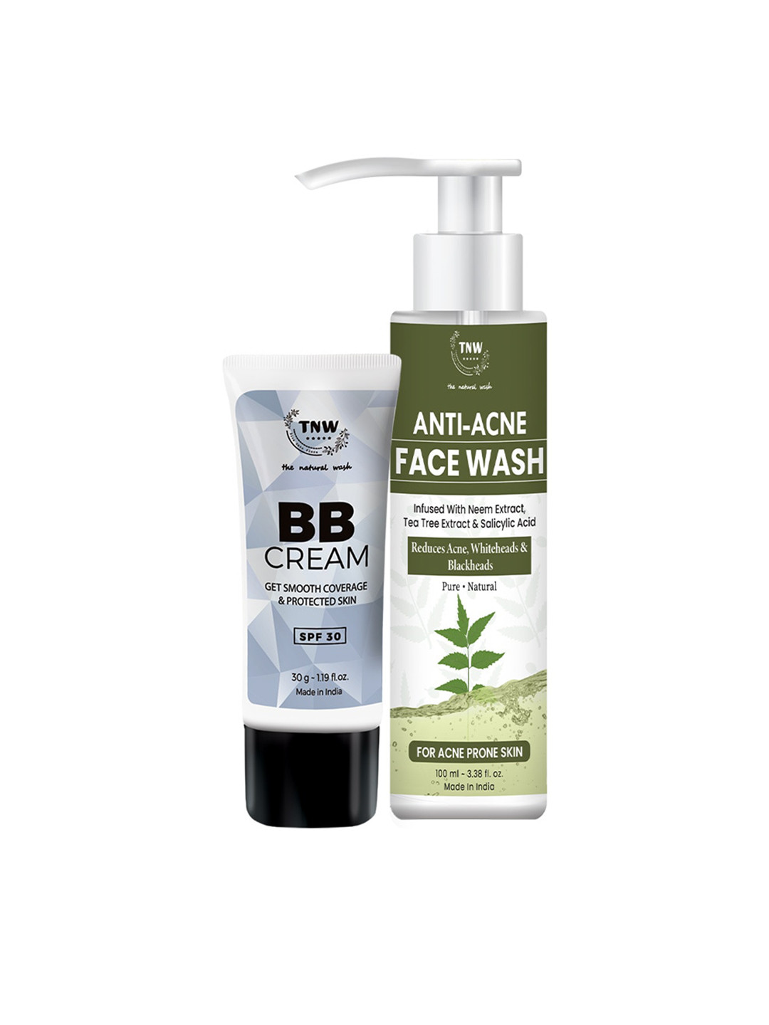 TNW the natural wash Set of BB Cream - Medium Shade & Anti Acne Face Wash
