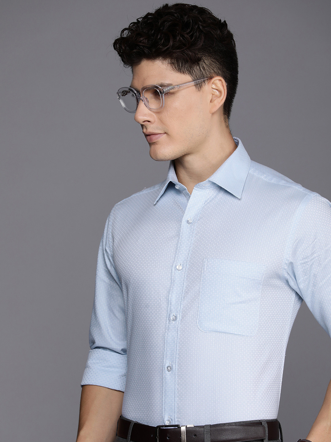 Raymond Men Pure Cotton Slim Fit Opaque Formal Shirt