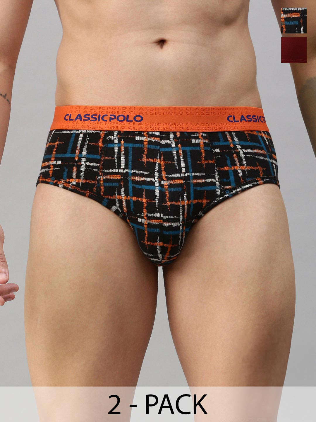 Classic Polo Pack of 2 Anti-Odour Briefs SCARCE - AOP-05-PK2_70-75CM