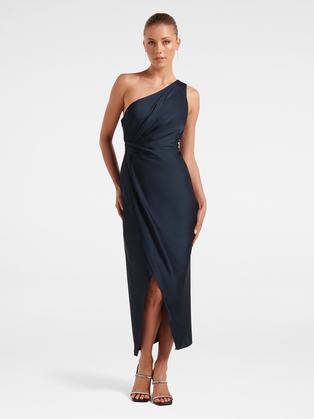 Buy Forever New One Shoulder Satin Sheath Maxi Dress Dresses for