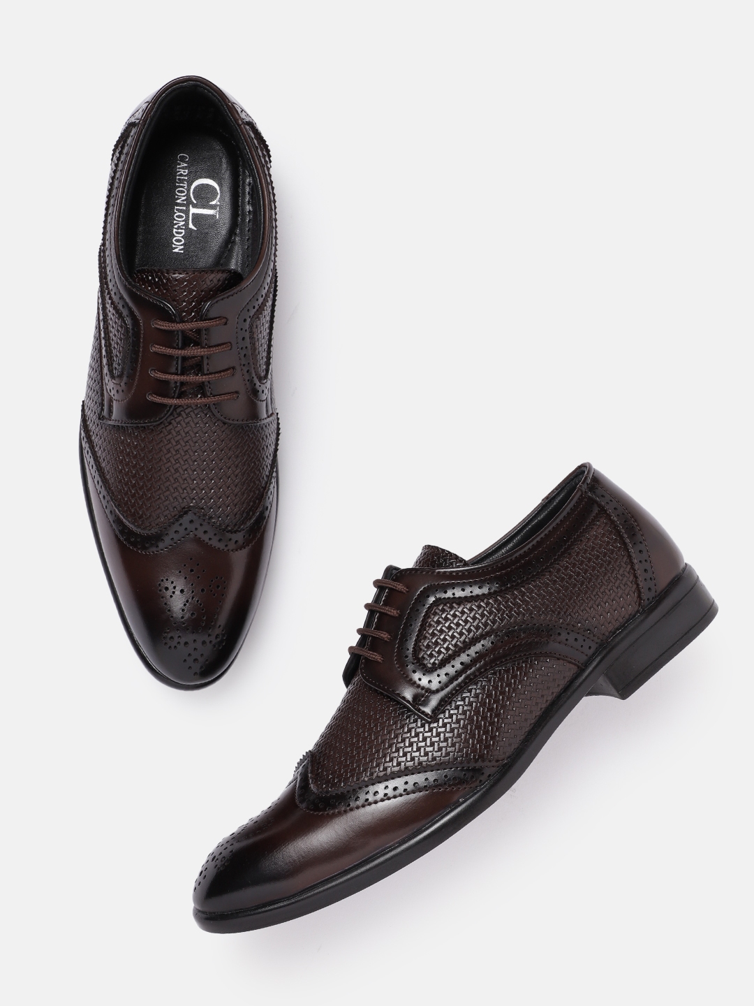 Buy Carlton London Men Textured Formal Brogues Formal Shoes for