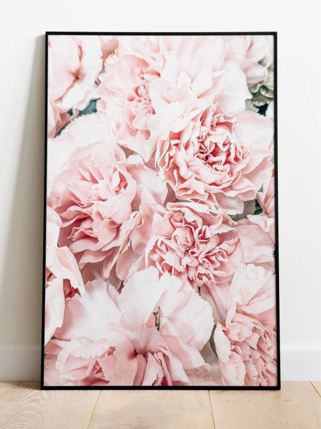 INDIAN CLASSIC ART Pink Peonies Painting Framed Wall Art