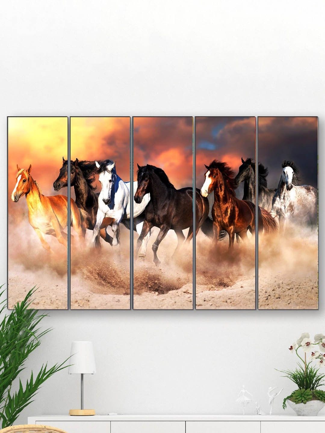 SAF Paper 5 Piece Wall Rectangle Paintings Wall Art - 40 x 24In