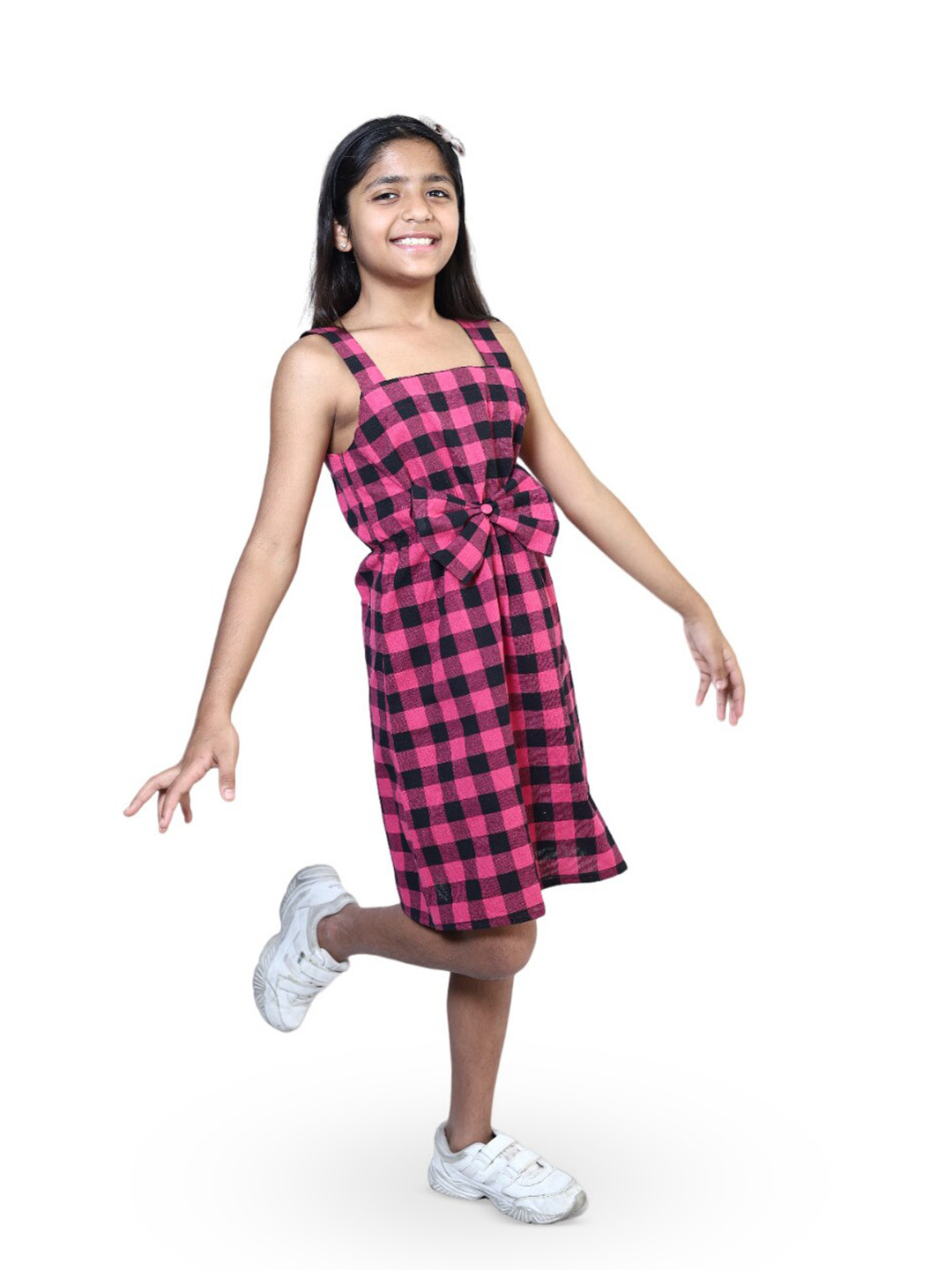Little Musketeer Girls Checked A-Line Dress