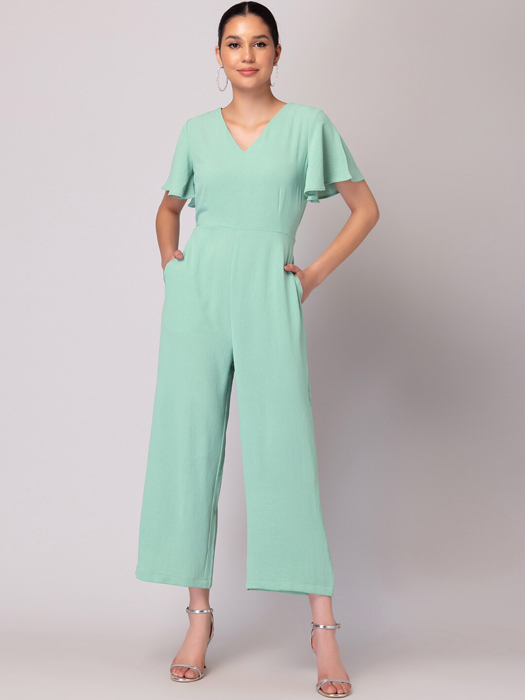 FabAlley Green Basic Jumpsuit