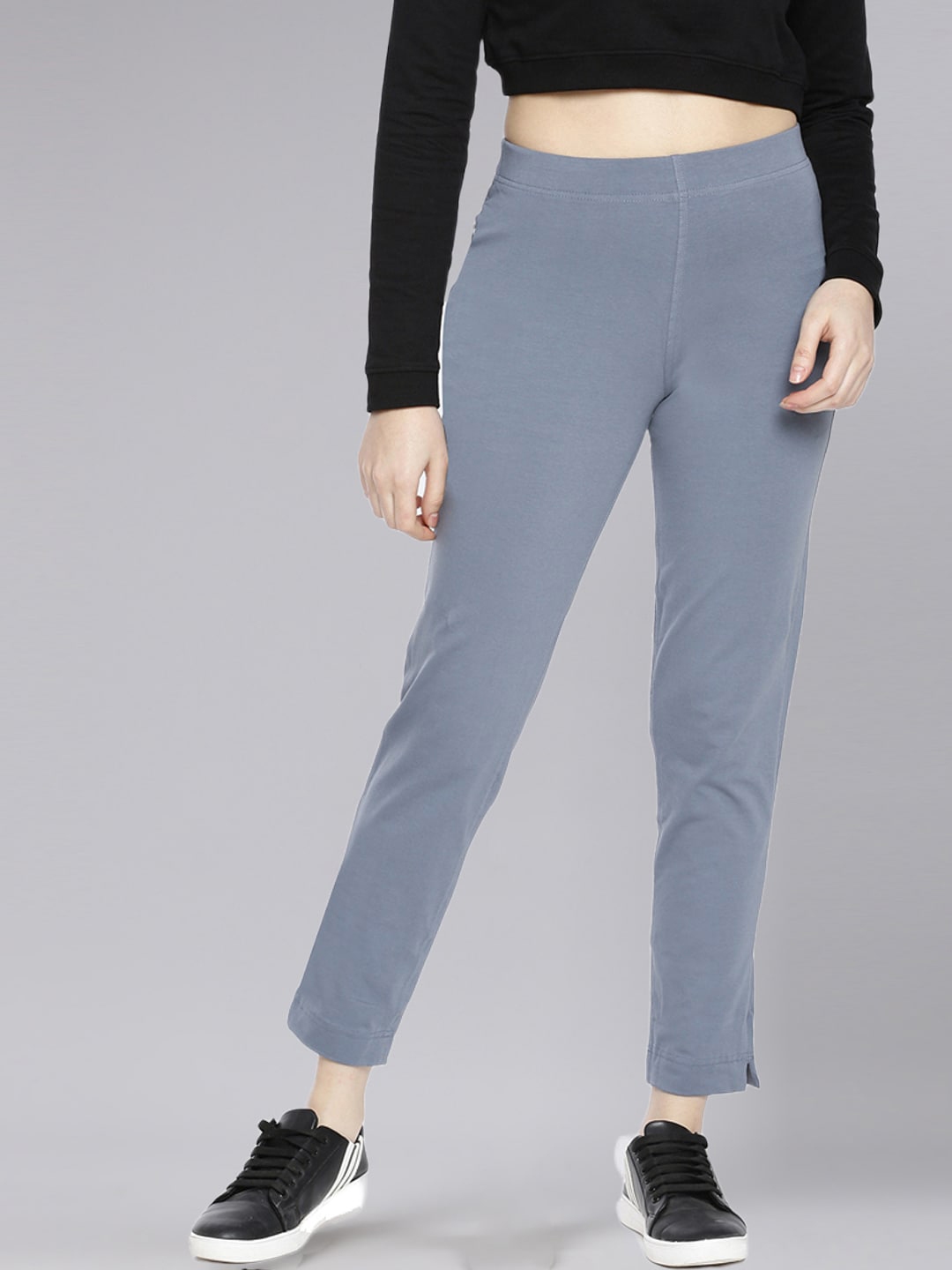 Lyra Women's Slim Fit Tapered Pants (Beige , Free Size) 