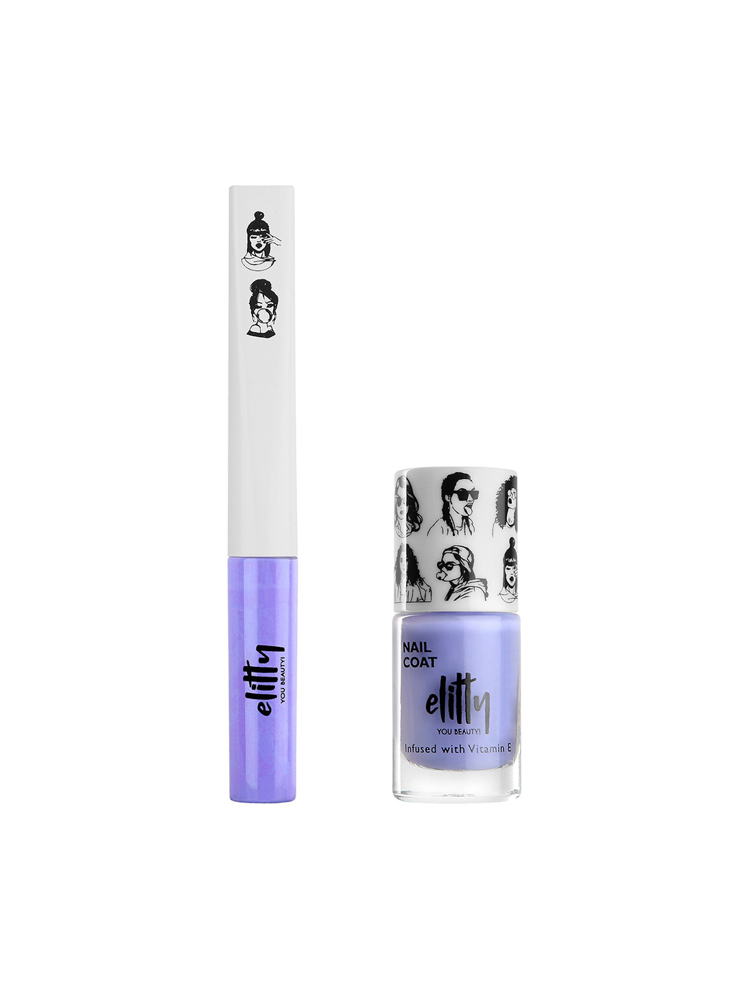 Elitty Teen Girls I Lilac it Eyeliner & Nail Paint Combo 10ml