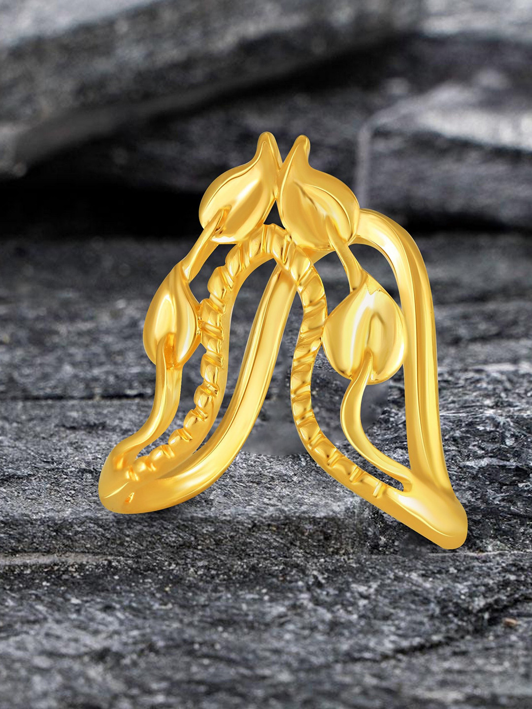 Vighnaharta Gold-Plated Ghoda Vanki Ring