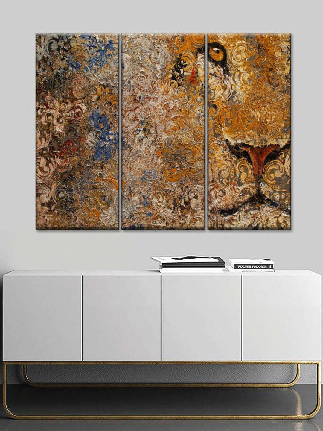 POSTERS AND TRUSS Brown Canvas Wall Living Room Rectangle Paintings Wall Art -30 x 20.08In