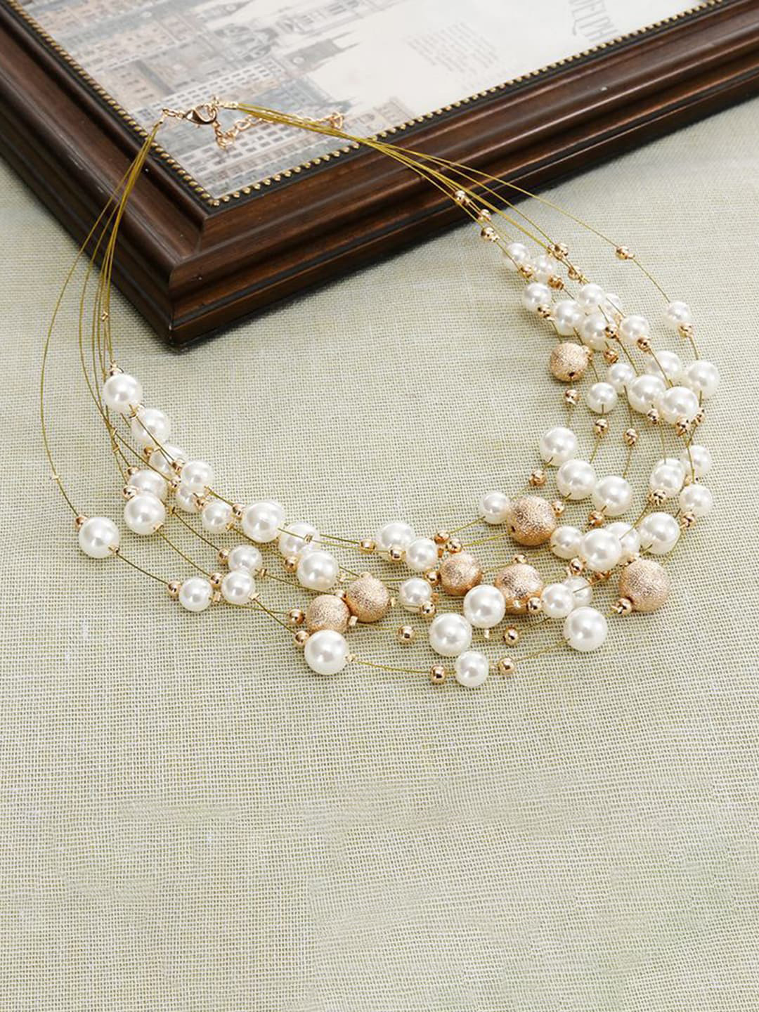 Peora Gold-Plated Artificial Beads Jewellery Set