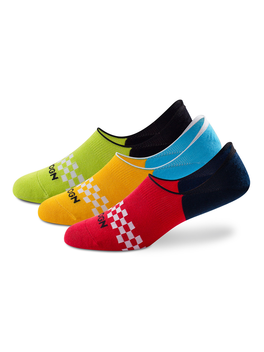 WROGN Men Pack Of 3 Patterned Shoe Liner Socks