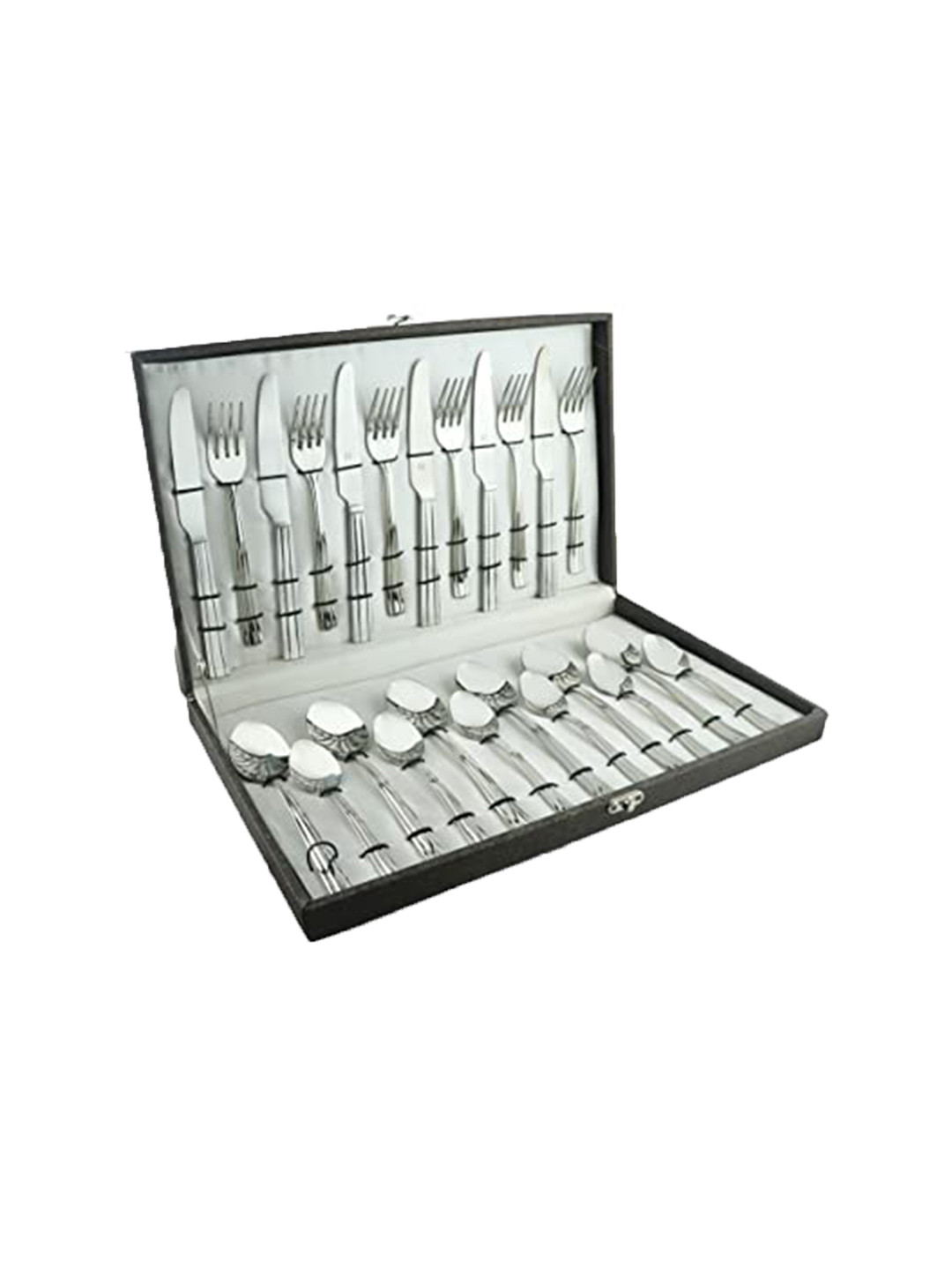 FNS Silver-Toned 24 Pieces Cutlery Set With Box