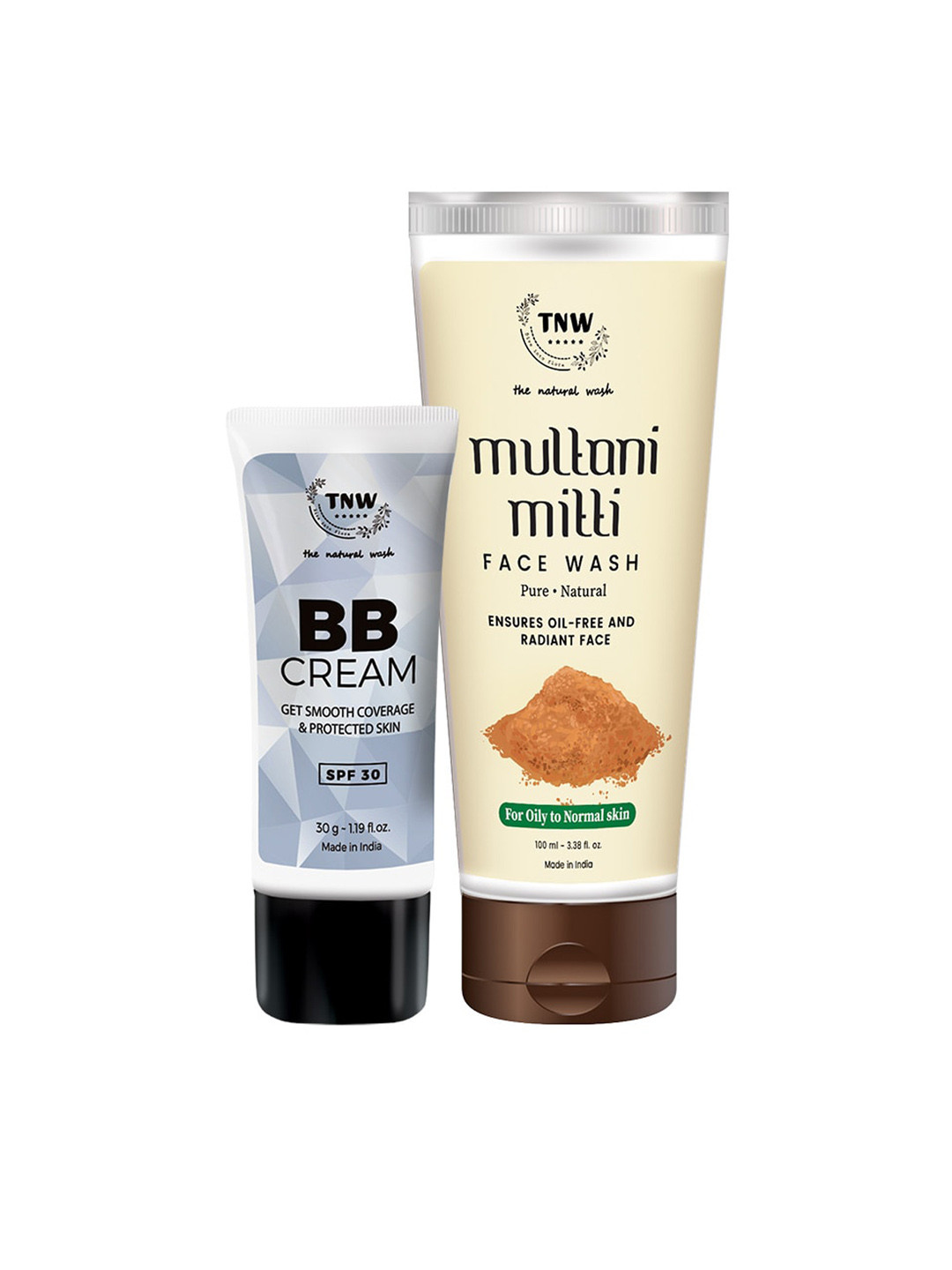 TNW the natural wash Set of BB Cream - Medium Shade & Multani Mitti Face Wash