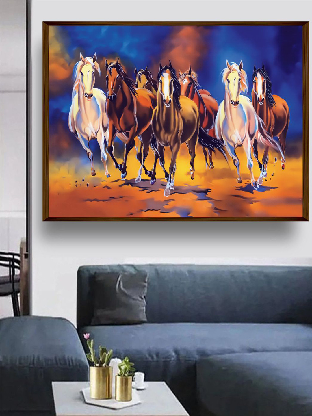 The Art House Horses Printed Canvas Wall Rectangle Paintings Wall Art-39.8 x 30In