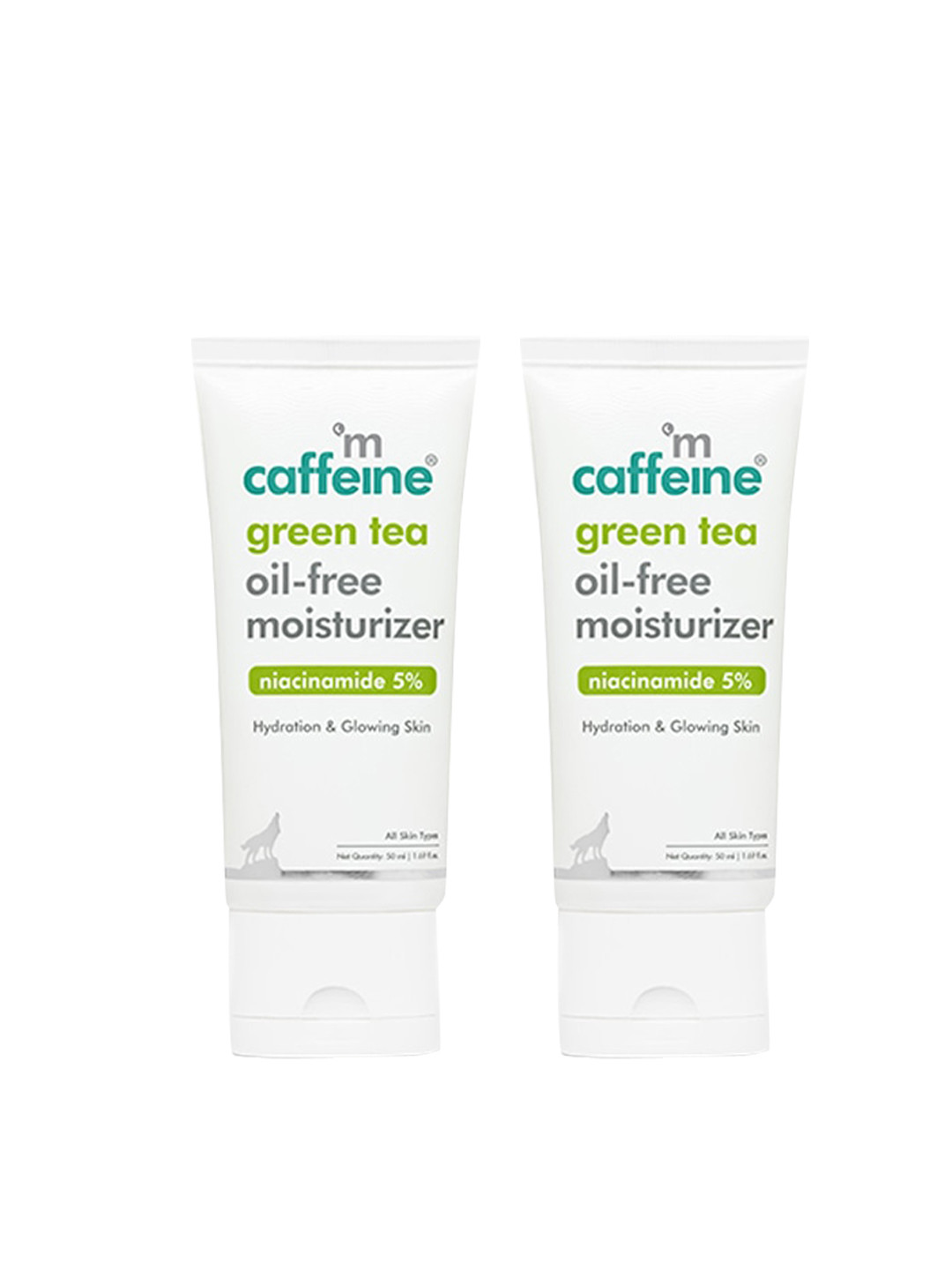 MCaffeine Set of 2 Green Tea Oil-Free Moisturizer with Niacinamide & Caffeine - 50 ml each