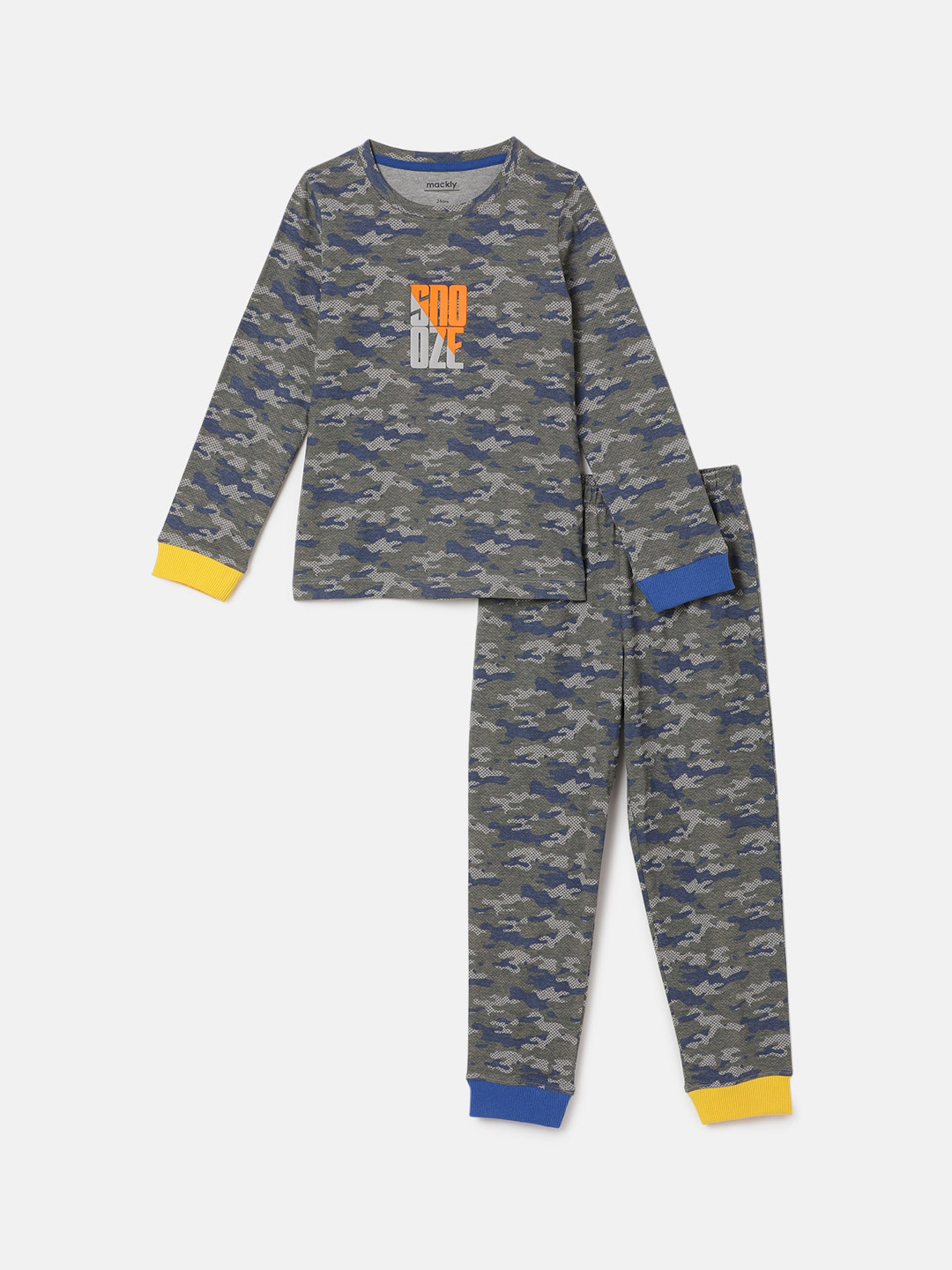 mackly Boys Camouflage Printed Night Suit