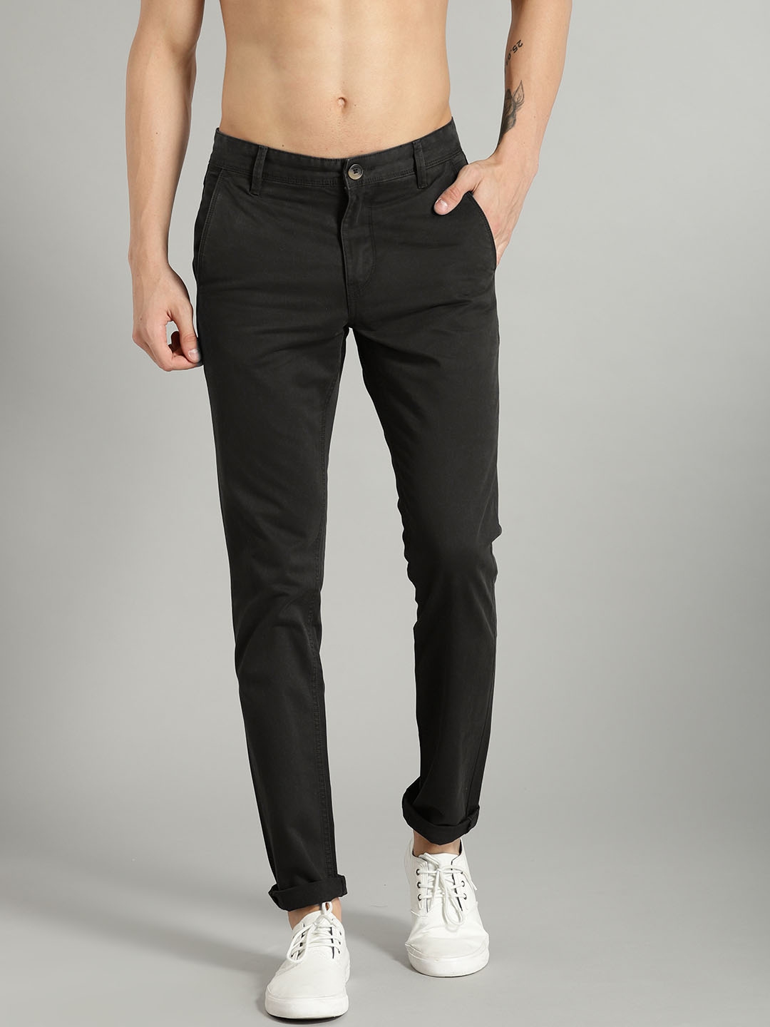 color plus tailored fit trousers