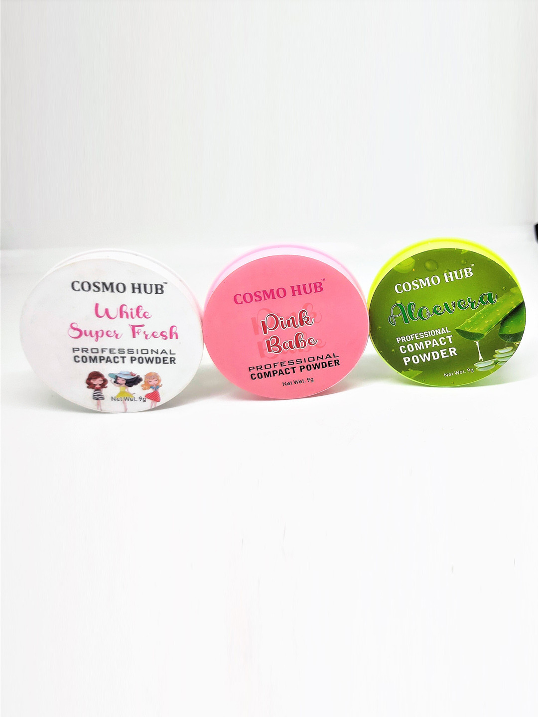 COSMO HUB Set Of 3 Professional Compact Powder - 9g Each