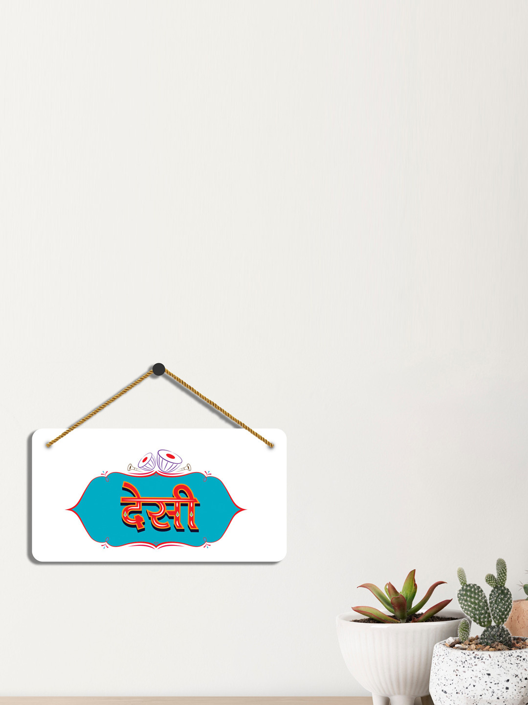 SAF Eco-Friendly Wood Glossy Hanging Bedroom Wall Hangings-6In