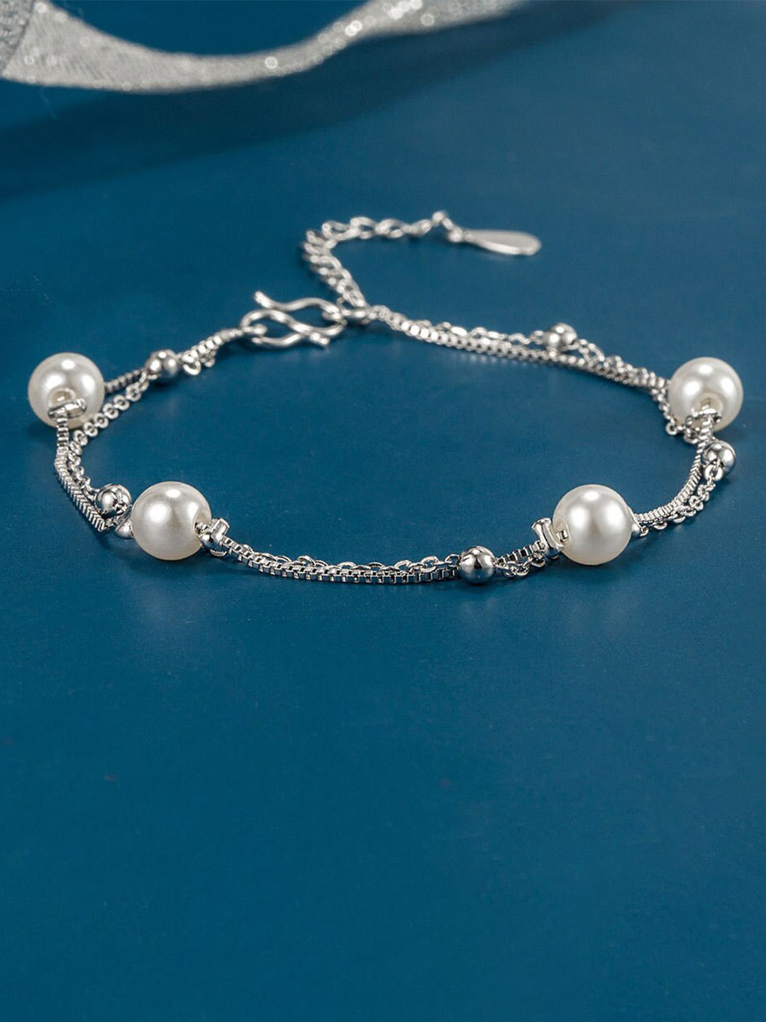 MYKI Silver-Plated Cubic Zirconia Bracelet