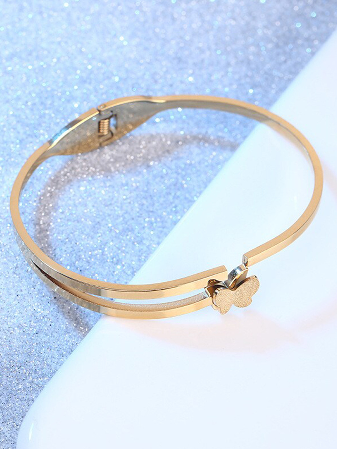MYKI Gold-Plated Bangle-Style Bracelet