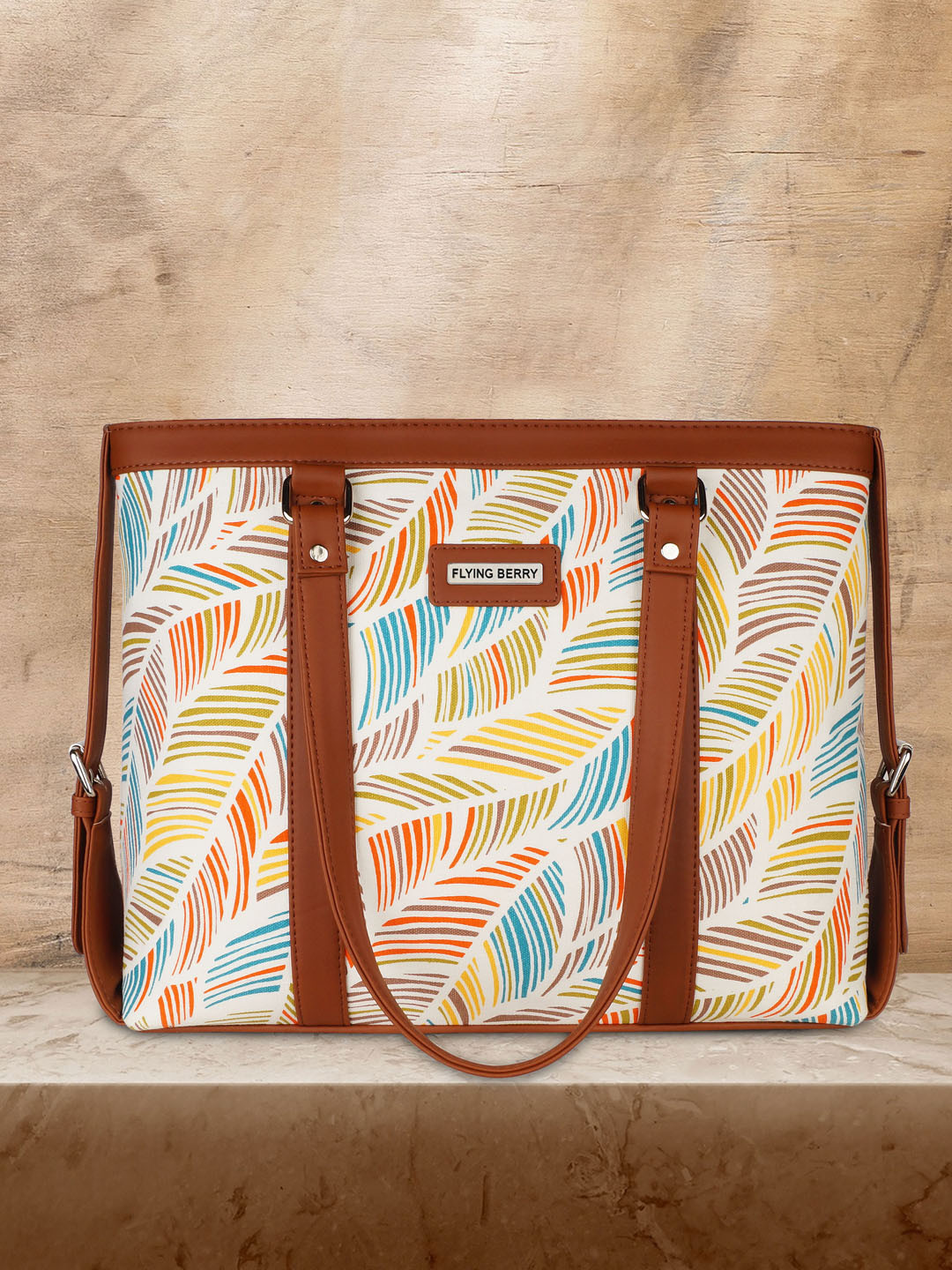 FLYING BERRY Multicoloured Printed Oversized Bowling Shoulder Bag with Tasselled