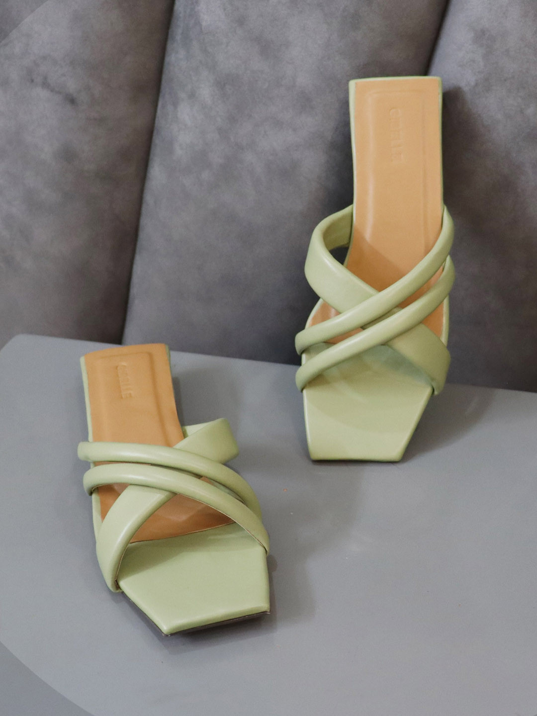 Gibelle Criss-Cross Strap Open Toe Flats